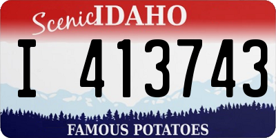 ID license plate I413743