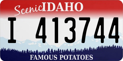 ID license plate I413744
