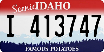 ID license plate I413747