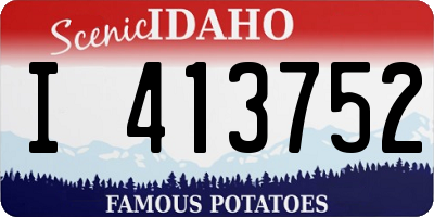 ID license plate I413752