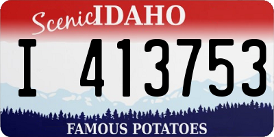 ID license plate I413753