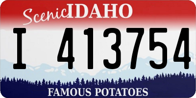 ID license plate I413754