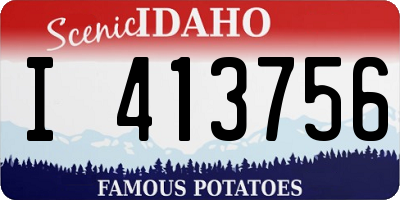 ID license plate I413756