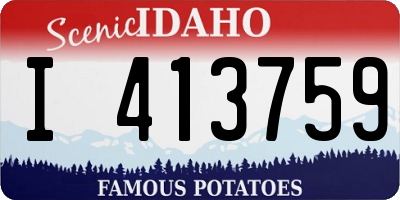 ID license plate I413759