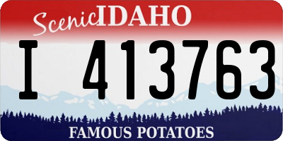 ID license plate I413763
