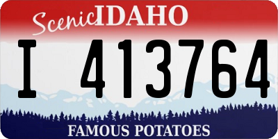 ID license plate I413764