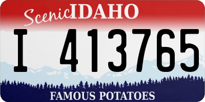 ID license plate I413765
