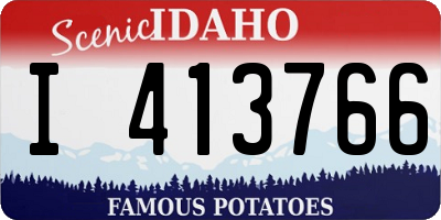 ID license plate I413766