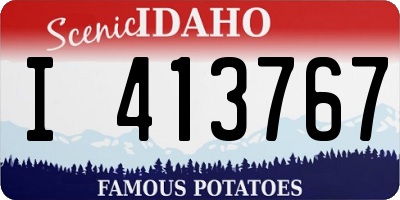 ID license plate I413767