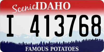 ID license plate I413768