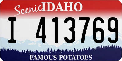 ID license plate I413769