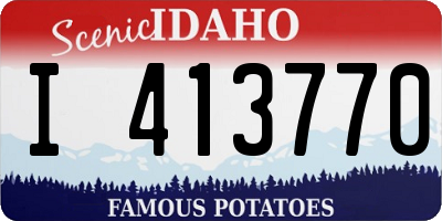 ID license plate I413770