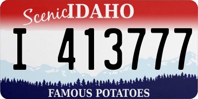 ID license plate I413777