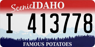 ID license plate I413778