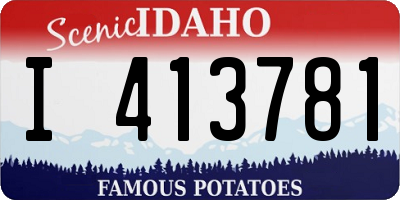 ID license plate I413781
