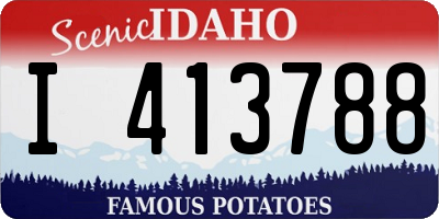 ID license plate I413788