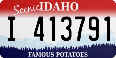 ID license plate I413791