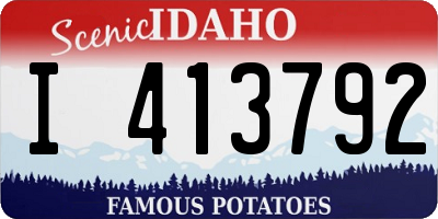 ID license plate I413792