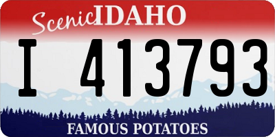 ID license plate I413793