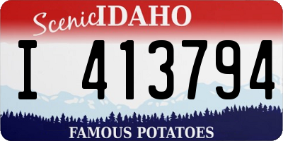 ID license plate I413794