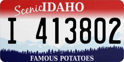ID license plate I413802