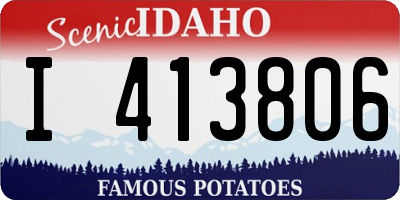ID license plate I413806