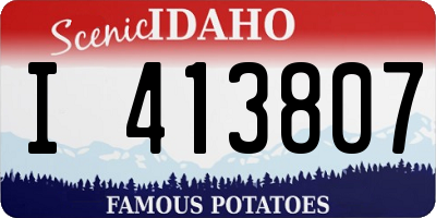 ID license plate I413807