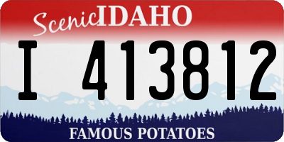 ID license plate I413812