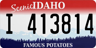 ID license plate I413814