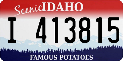 ID license plate I413815