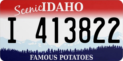 ID license plate I413822