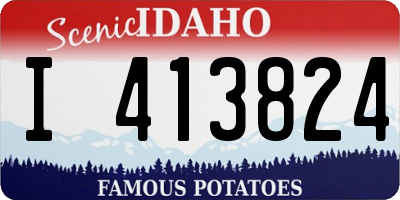 ID license plate I413824