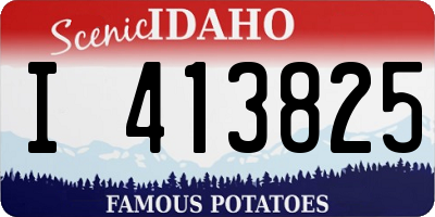 ID license plate I413825