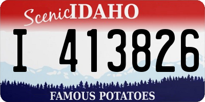 ID license plate I413826