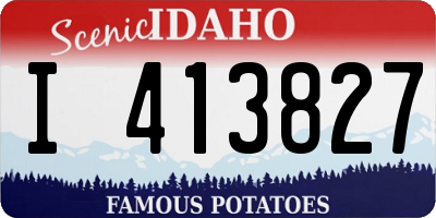 ID license plate I413827