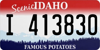 ID license plate I413830