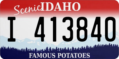 ID license plate I413840