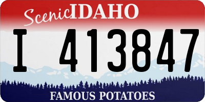 ID license plate I413847