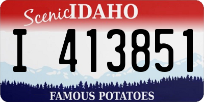 ID license plate I413851