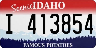 ID license plate I413854
