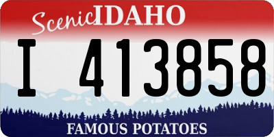 ID license plate I413858