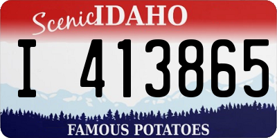 ID license plate I413865