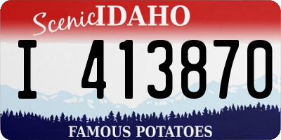 ID license plate I413870