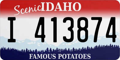 ID license plate I413874