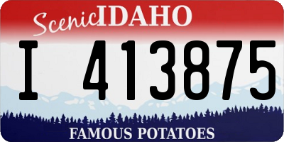 ID license plate I413875