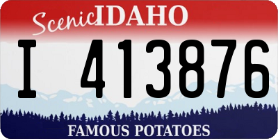 ID license plate I413876