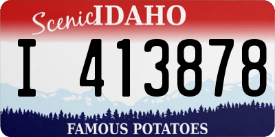 ID license plate I413878