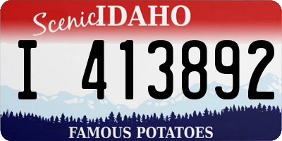 ID license plate I413892