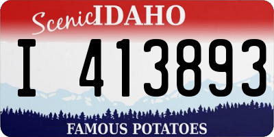 ID license plate I413893