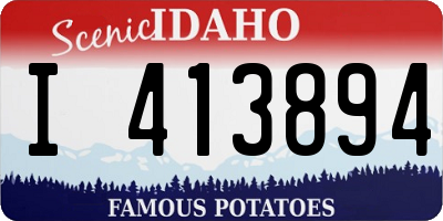 ID license plate I413894